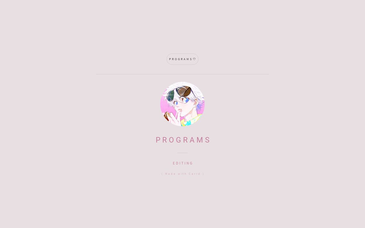 Carrd profile picture for @programs